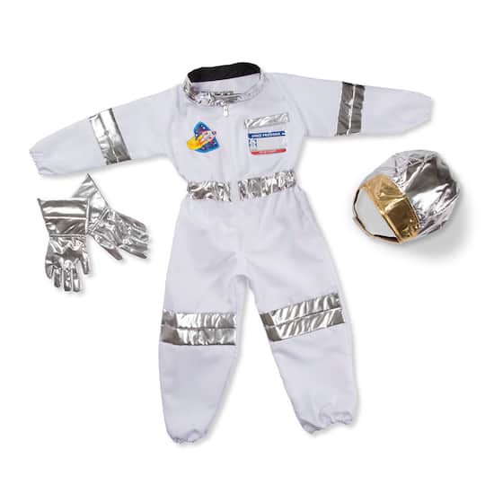 Melissa & Doug Astronaut Role Play Set Unisex Dress Up Costume, One Size, Multiple Colors